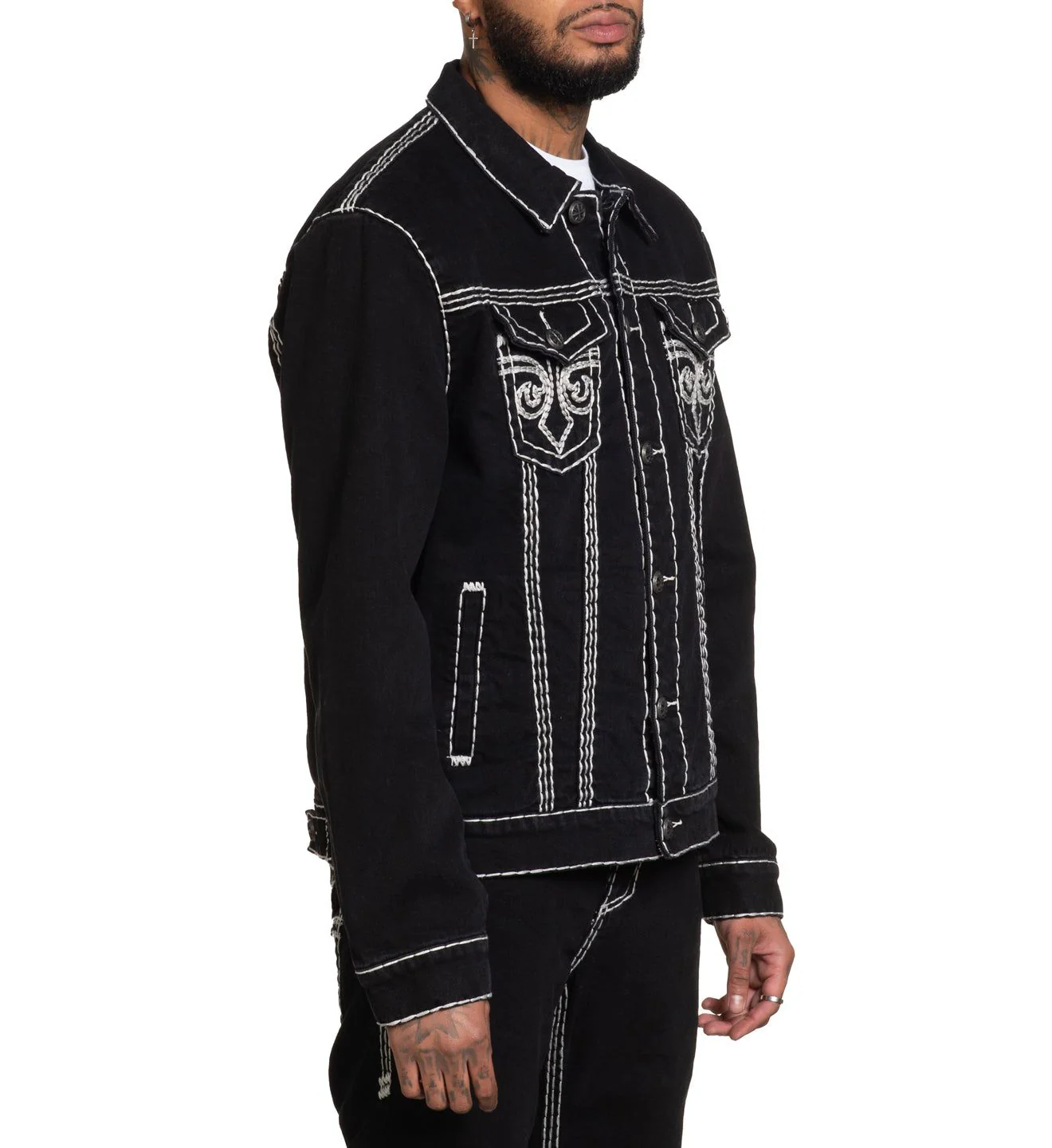 Black Denim Jacket - Image 4
