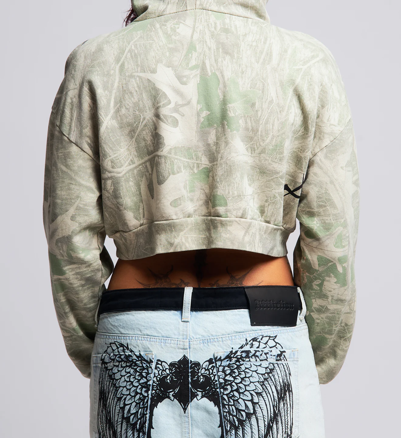 Collapse Crop Hoodie - Image 2
