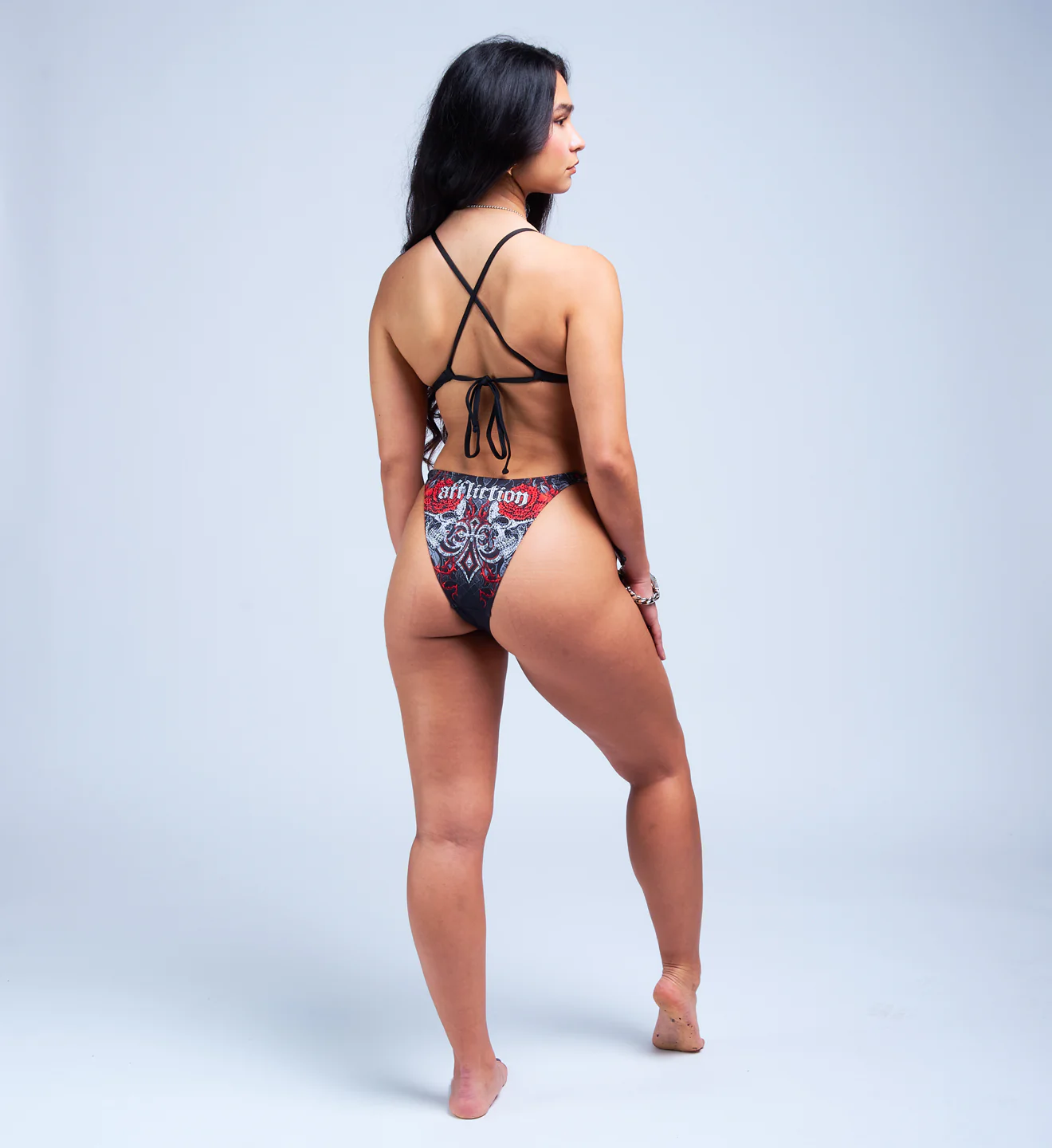 Crimson Temple Side Tie Skimpy Bikini Bottom - Image 3