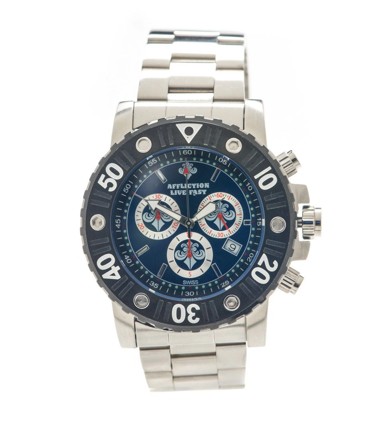 Gents Chronograph Steel Watch - Image 3