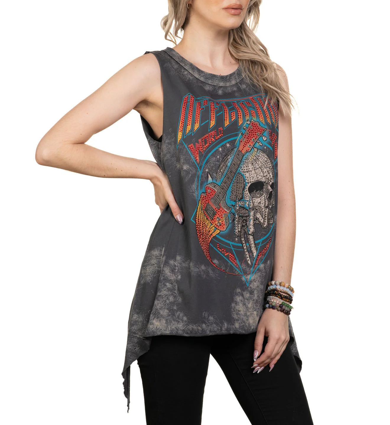 Global Rock Eyelet Sleeveless Crew - Image 3