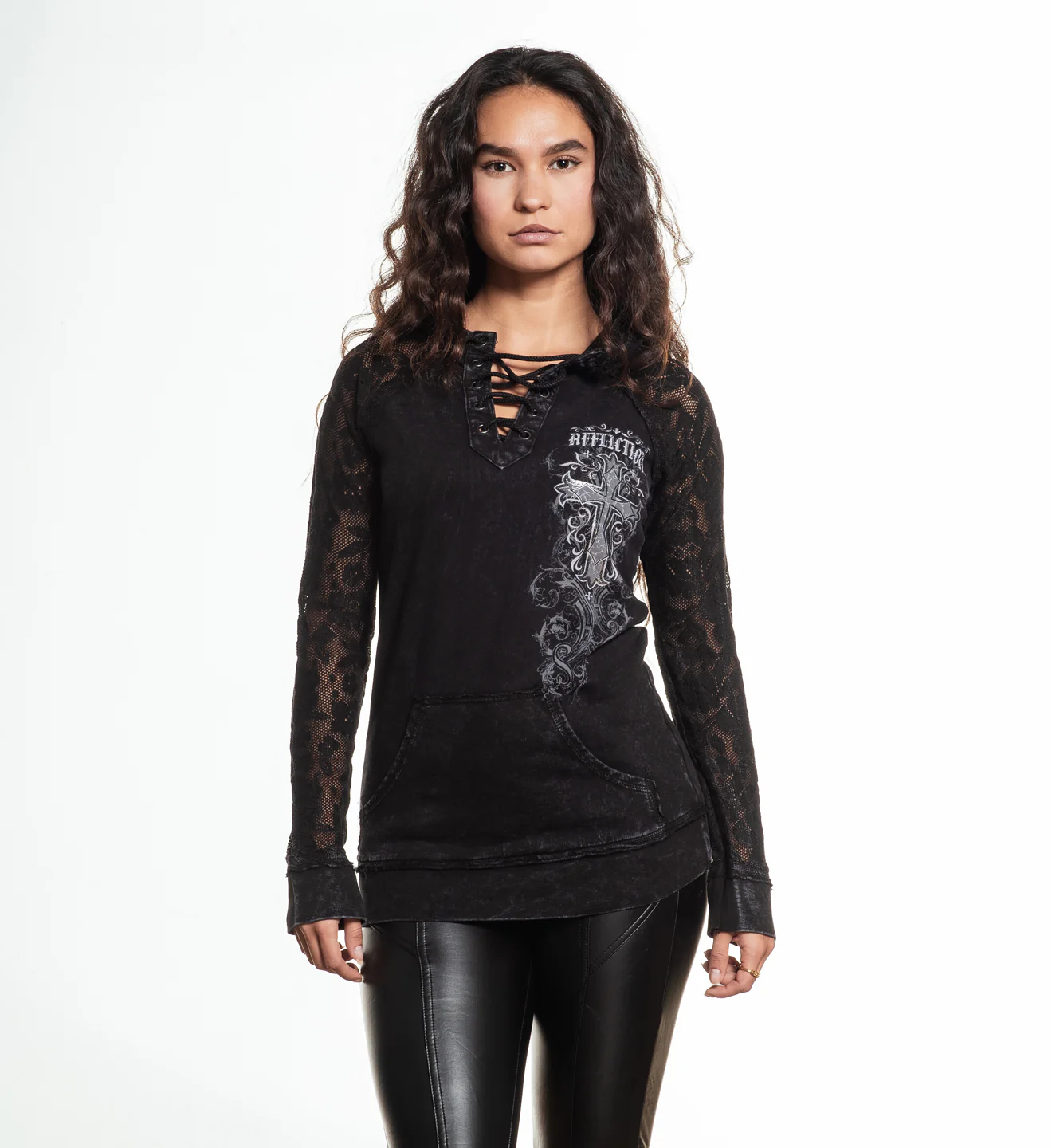 Jasmine Lace Up Hoodie - Image 2