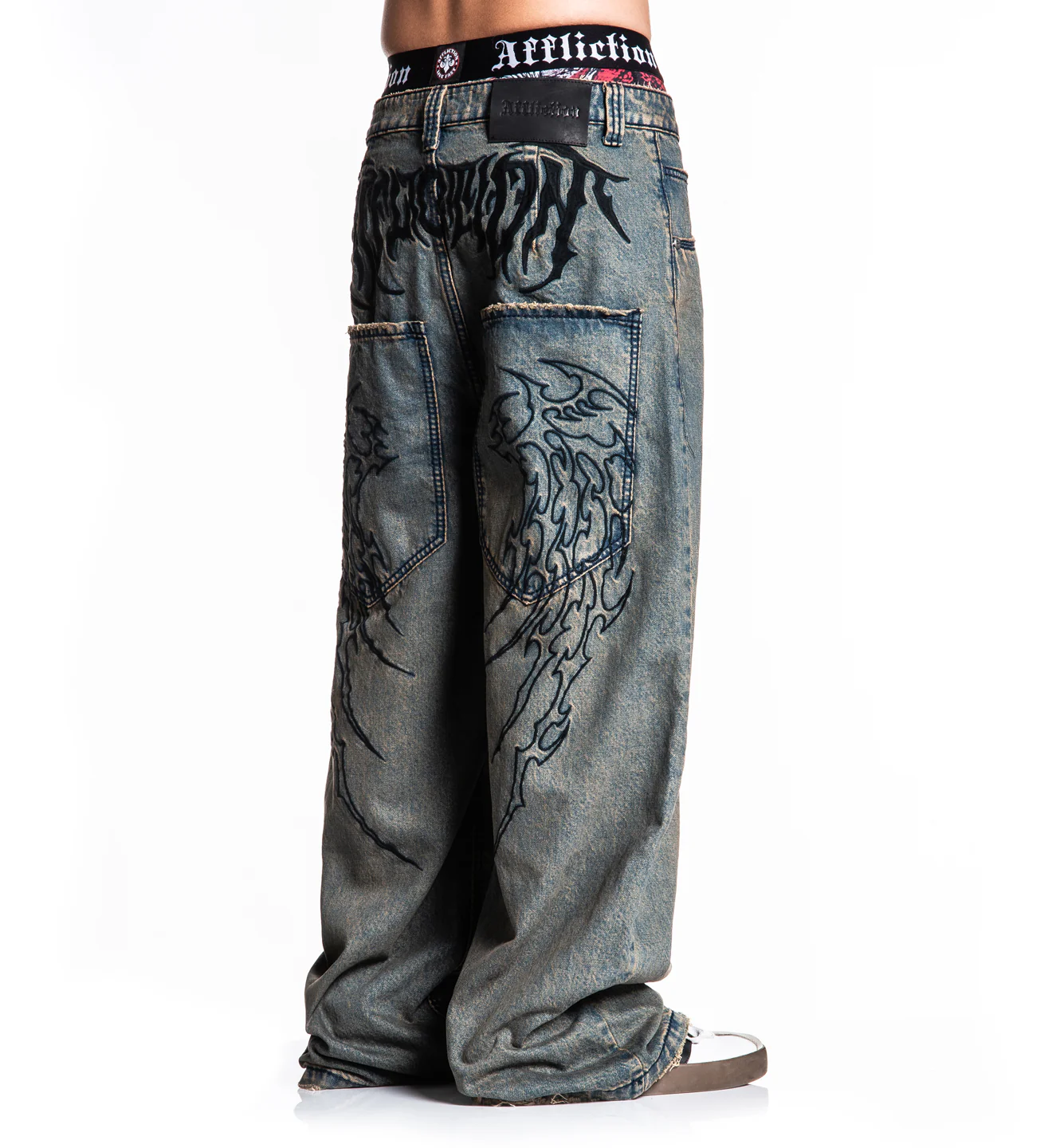 Extra Wide Tribal & Wings Denim - Image 6
