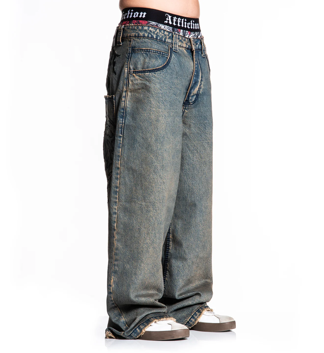 Extra Wide Tribal & Wings Denim - Image 9
