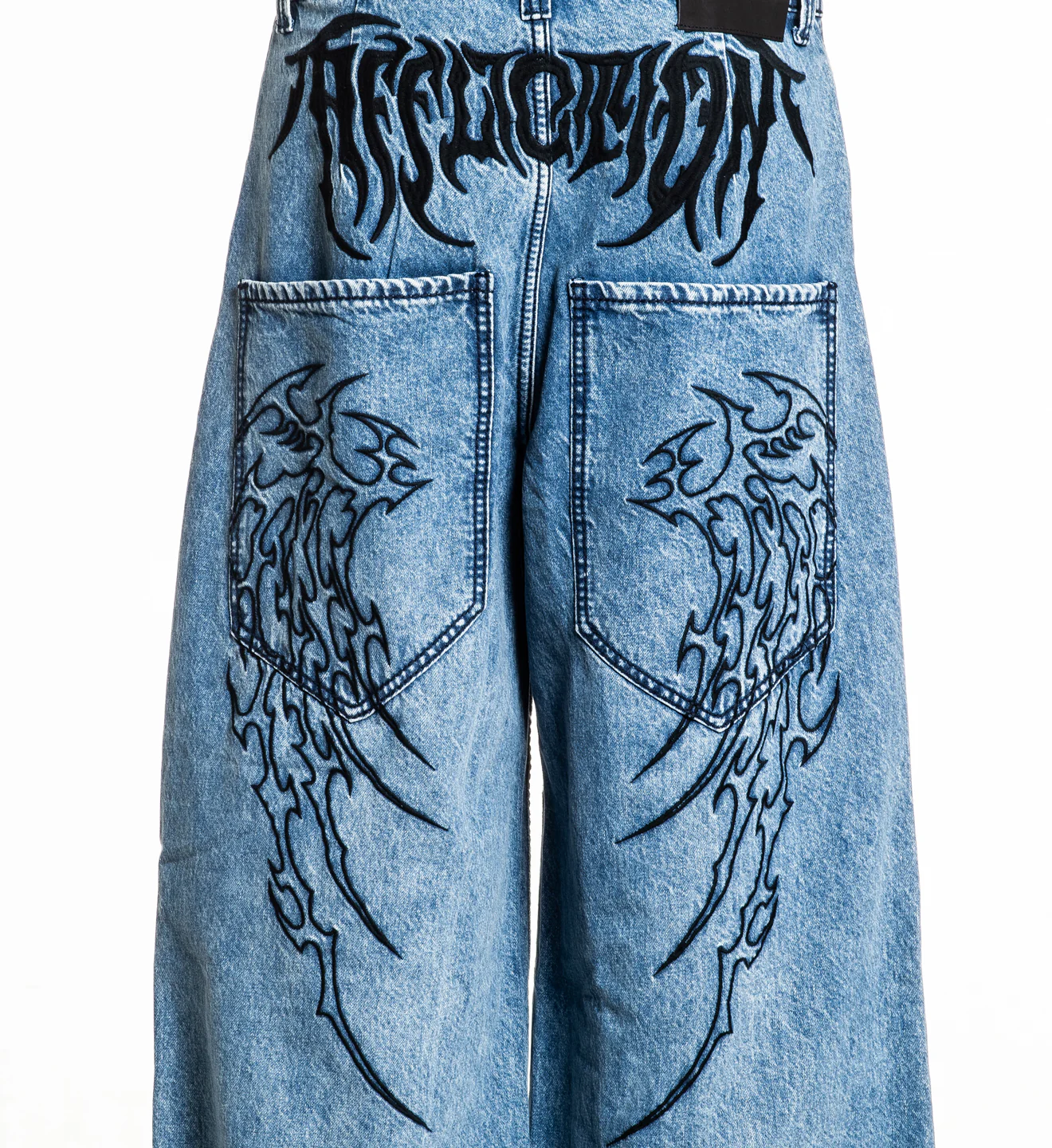 Extra Wide Tribal & Wings Denim - Image 3