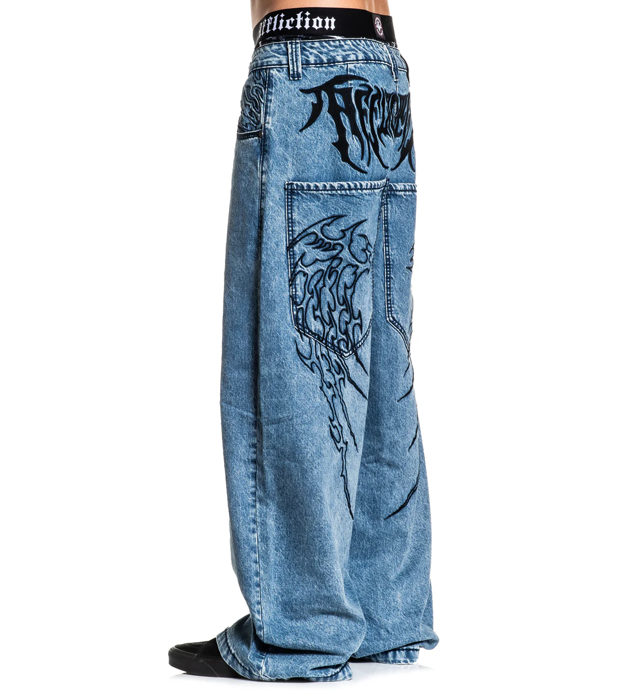 Extra Wide Tribal & Wings Denim - Image 4