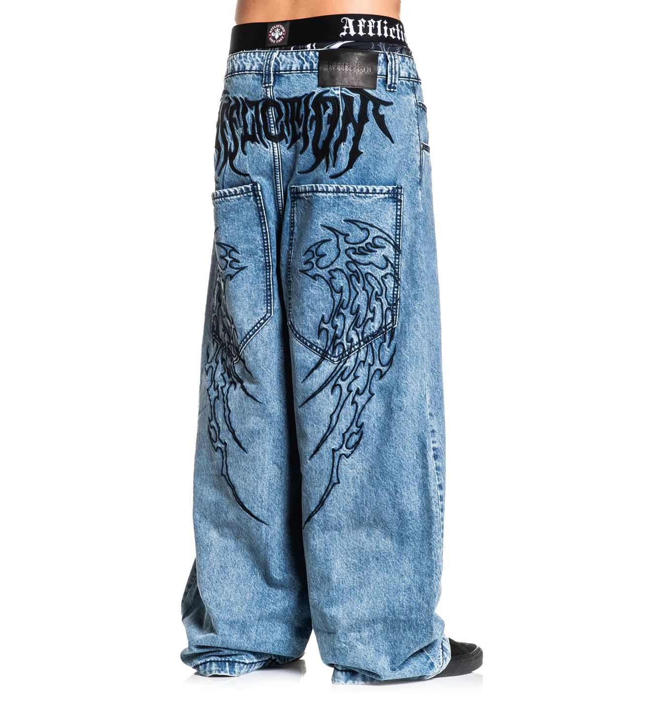 Extra Wide Tribal & Wings Denim - Image 8