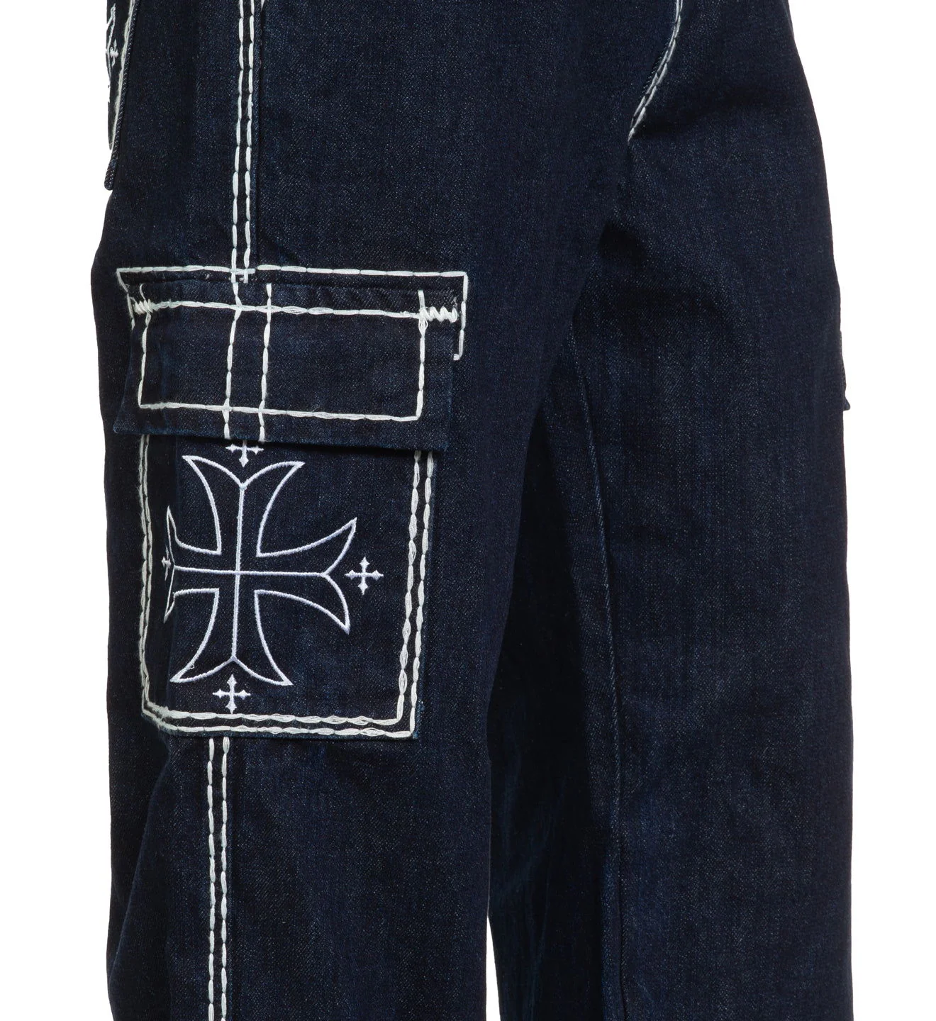 Wide Leg Cargo Jeans - Image 10