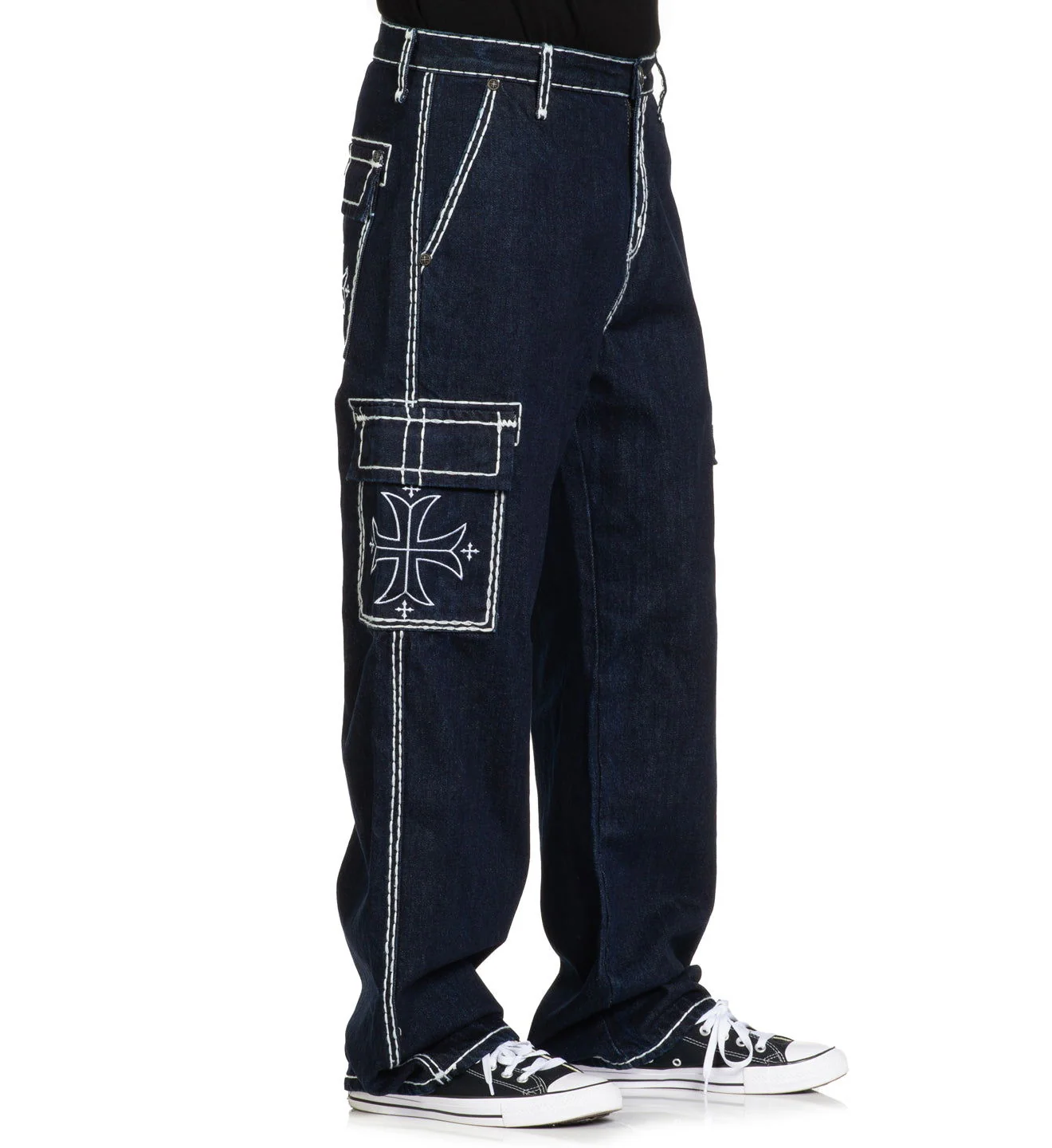 Wide Leg Cargo Jeans - Image 11