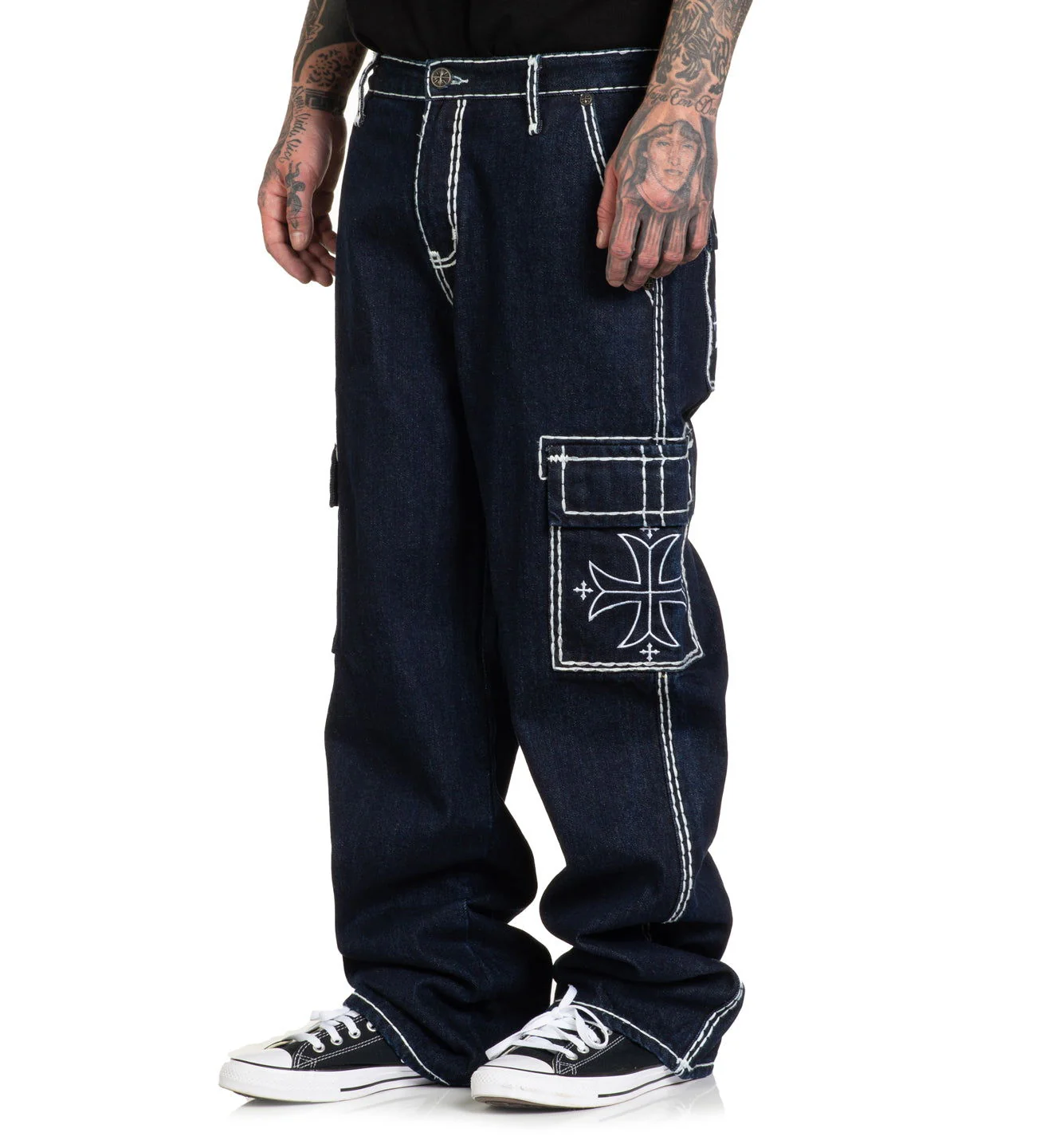 Wide Leg Cargo Jeans - Image 13