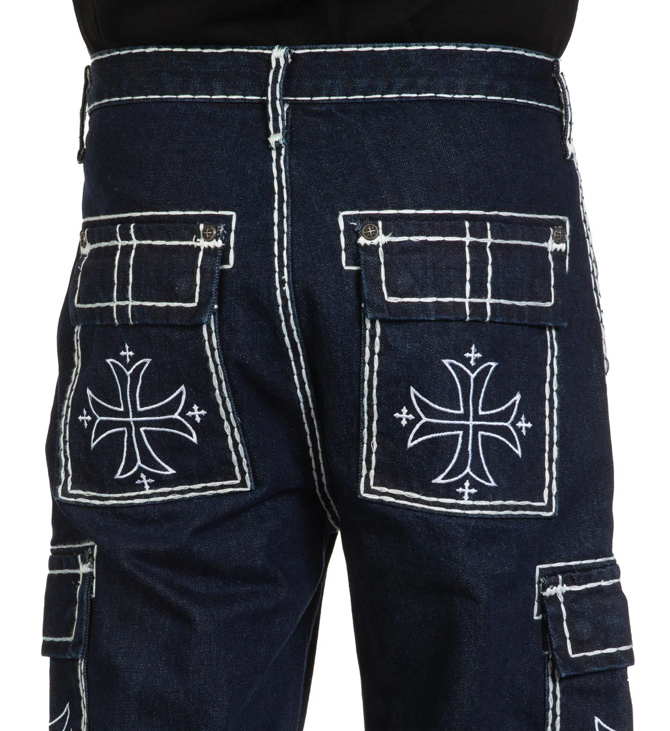 Wide Leg Cargo Jeans - Image 3
