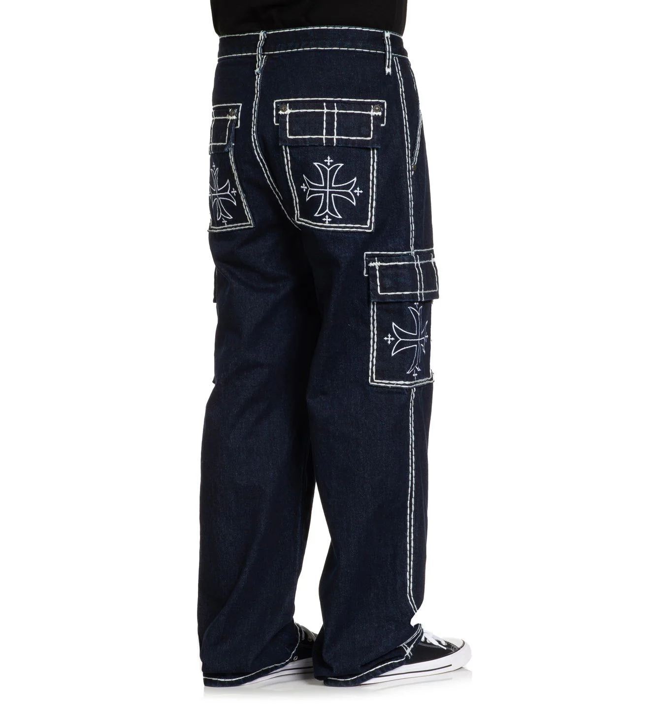 Wide Leg Cargo Jeans - Image 4