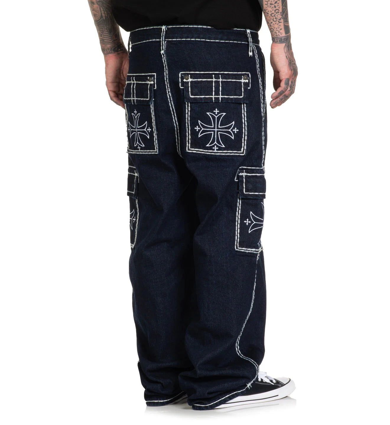 Wide Leg Cargo Jeans - Image 6