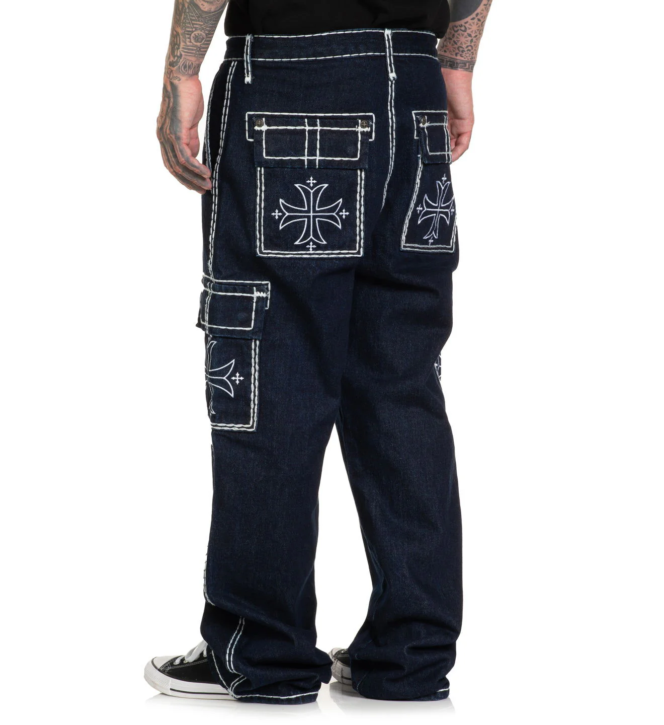 Wide Leg Cargo Jeans - Image 7