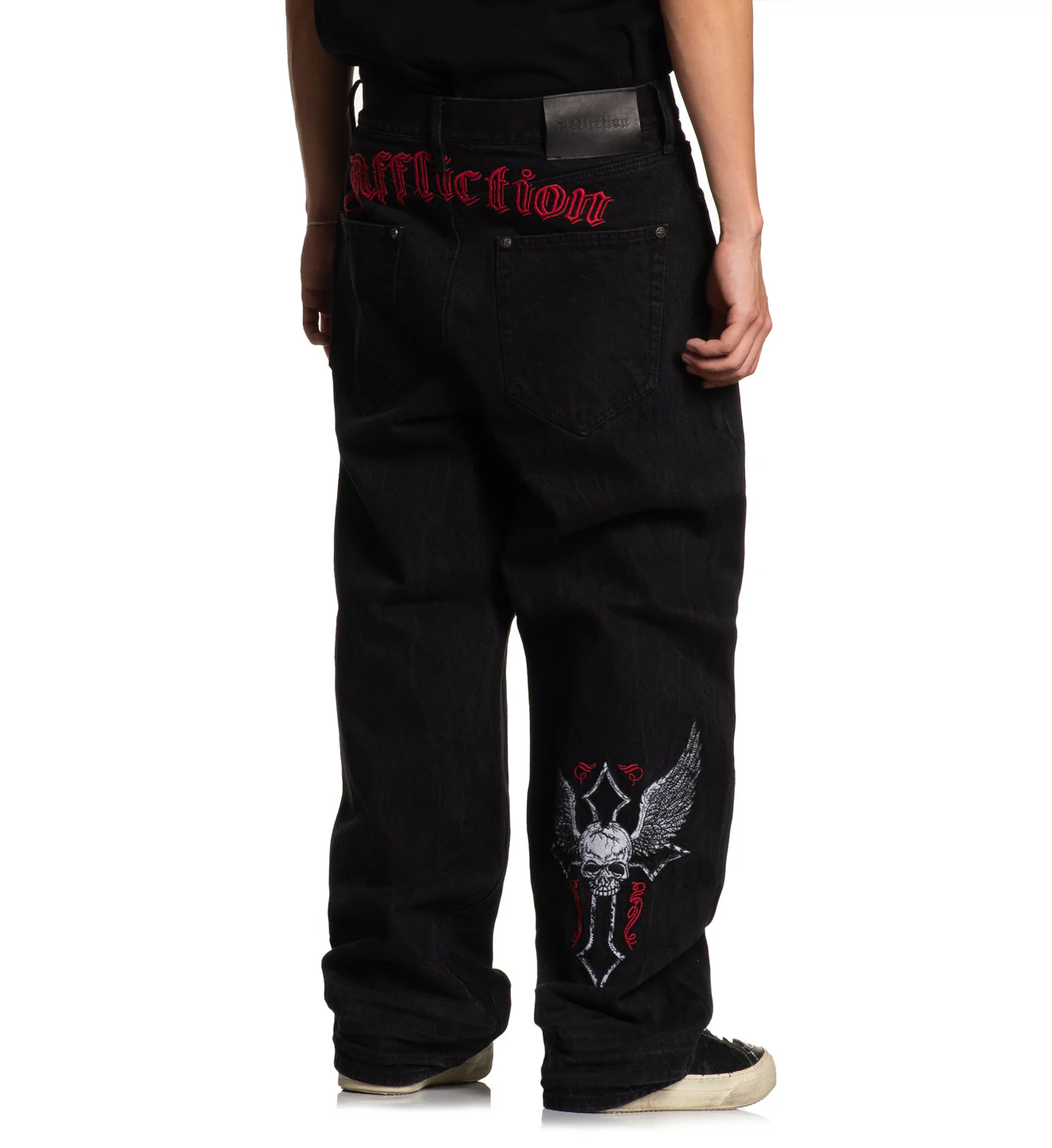 Wide Leg Live Fast Black Jeans - Image 8