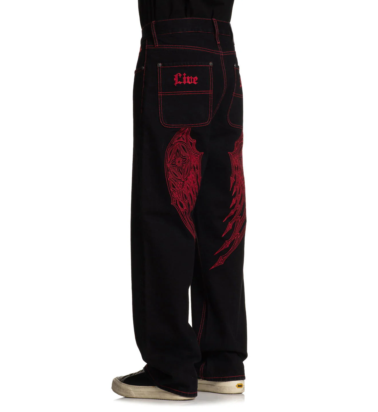 Wide Leg Wings Jeans - Image 6